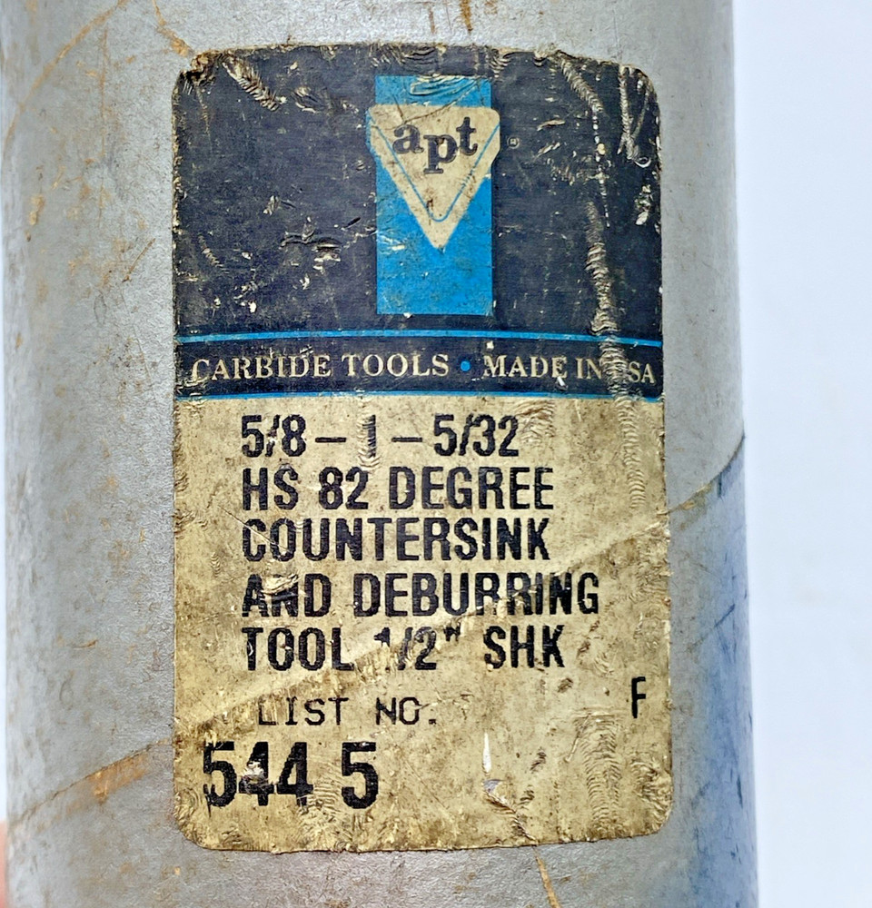 Countersink DEBURRING TOOL 82° 5/8-1-5/32 1/2 Shank