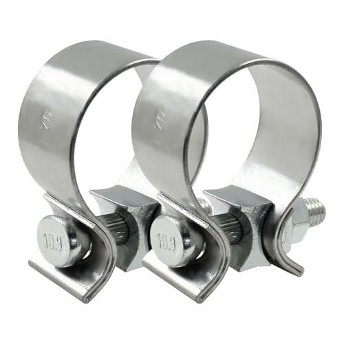 1.75 inch Exhaust Clamp 1 3/4" Stainless Steel Narrow Band Muffler 1.75 Inch