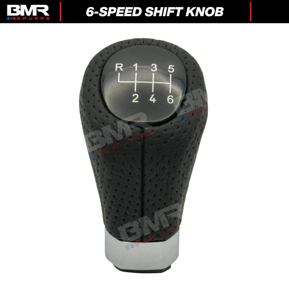 6 Speed Shift Knob Black Leather for BMW E82 E88 E90 E92 E46 E36 Z4 Manual 6MT