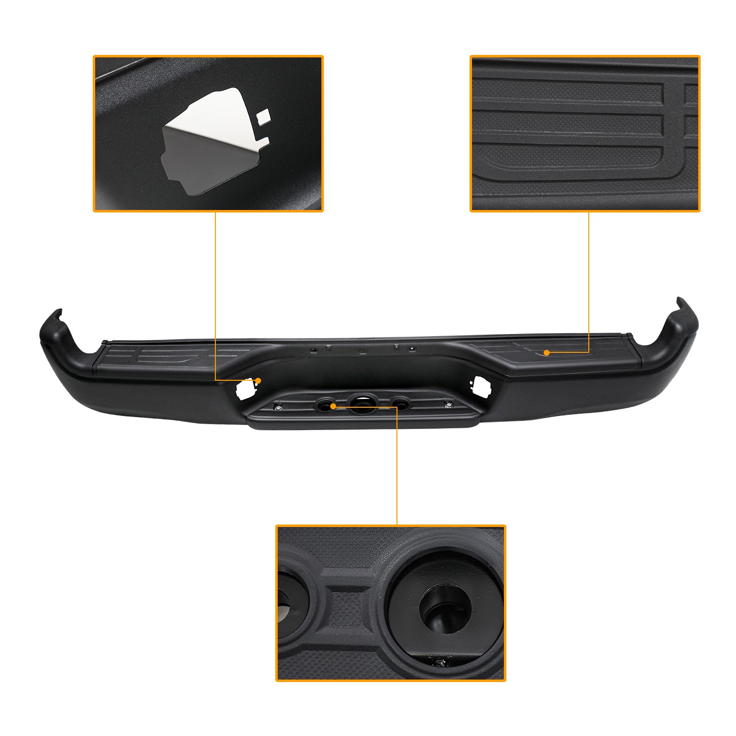 Black For 2005-2015 Toyota Tacoma Pickup Rear Step Bumper Assemblys 05-15