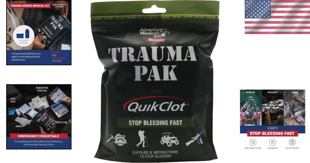 Comprehensive Trauma Aid Kit in Waterproof Packaging - Quick First Response Gear