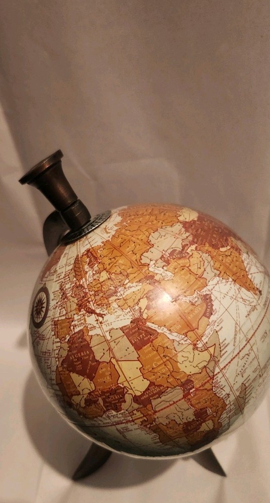 Table Top World Globe Brown Decorative Desk Decor Tabletop Display Small 9Inch