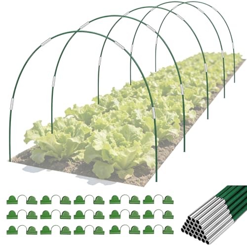 25pcs Garden Hoops Rust-Free Fiberglass Greenhouse Hoops
