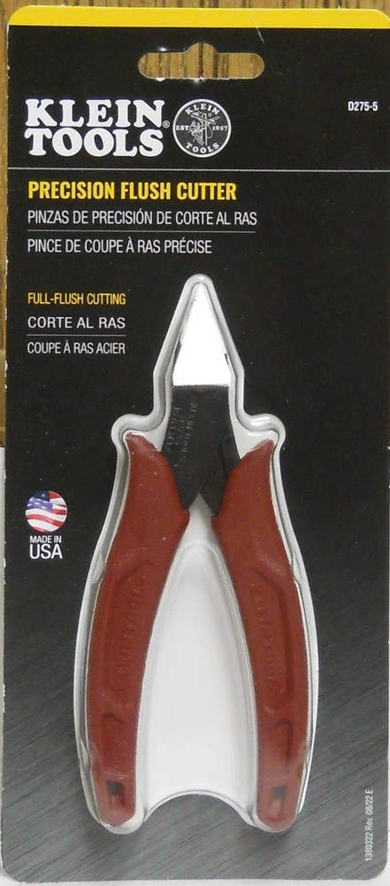 Klein Tools D275-5 Precision Flush Cutter 5 Inch
