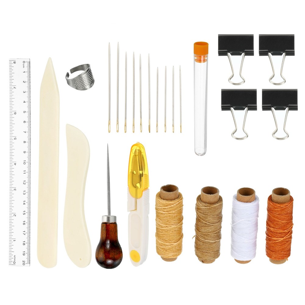 Bookbinding Kit, 21 Pieces Bookbinding Supplies Hand Book Binding Tool