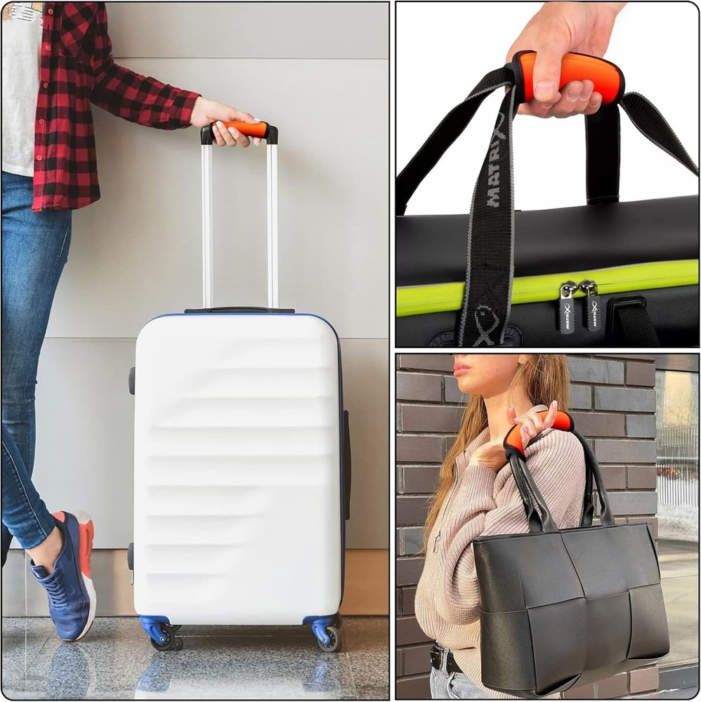 6 Pack Luggage Handle Wrap, Wraps for 4.5 inch, Orange
