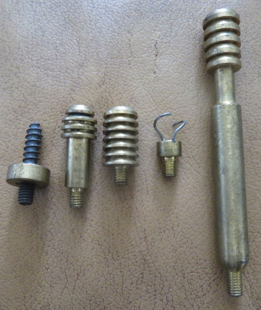 Vintage Solid Brass Muzzleloader Black Powder Jags Cleaning Tools