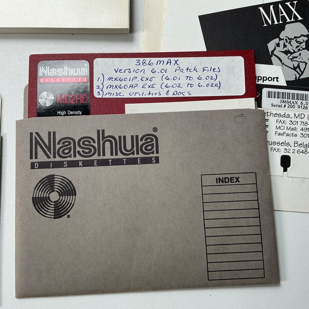 386 Max Version 6 for IBM PC Vintage Memory Management Computer Software 1991