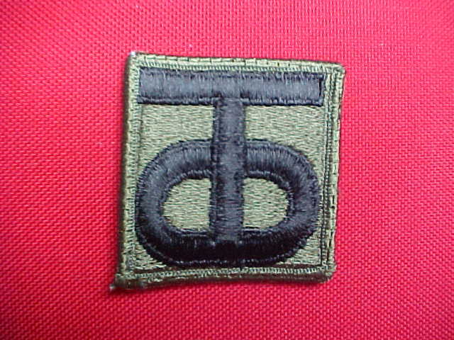 US Army 90th Infantry Division patch subdued #1