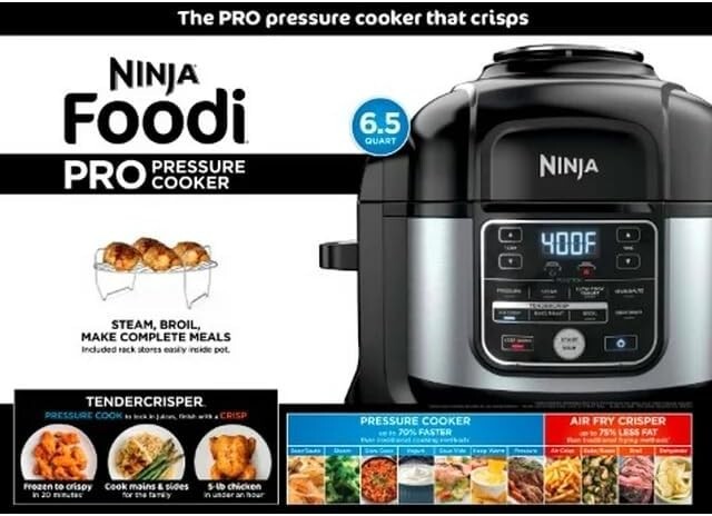 Ninja Foodi OS300 10-in-1 6.5-Quart Pro Pressure Cooker Air Fryer Indoor grill’s