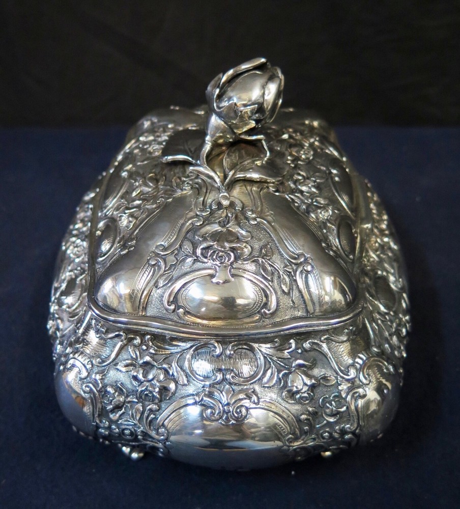 Wonderful German 800 Silver Spice Box