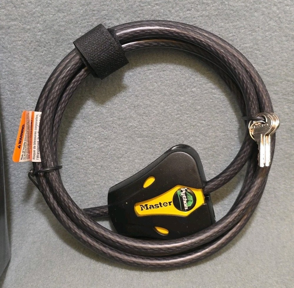 Master Lock Python Adjustable 6' Cable Lock w/ Keys Model 8419KA4534 New in Box
