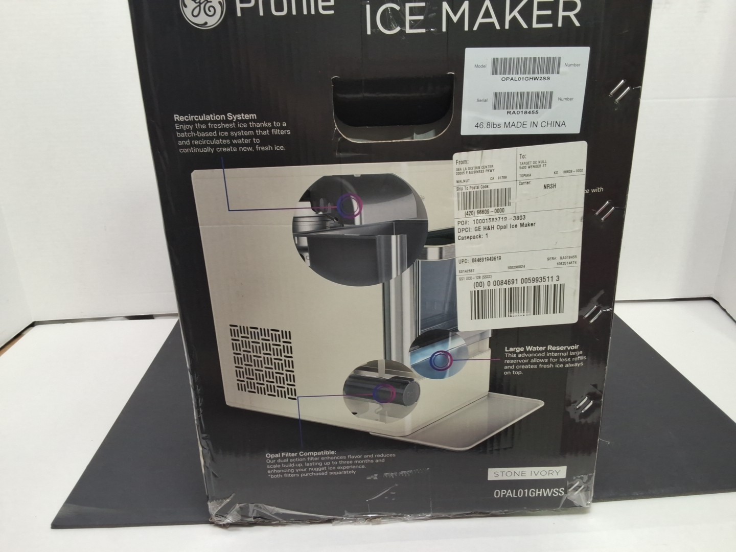 GE Profile Opal Nugget Ice Maker OPAL01GHWSS Stone Ivory