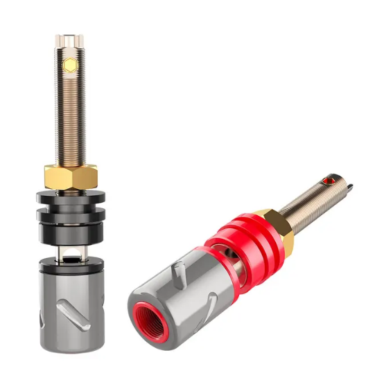 HiFi Copper Binding Post Amplifier Banana Plug Terminal Speaker Socket Connector