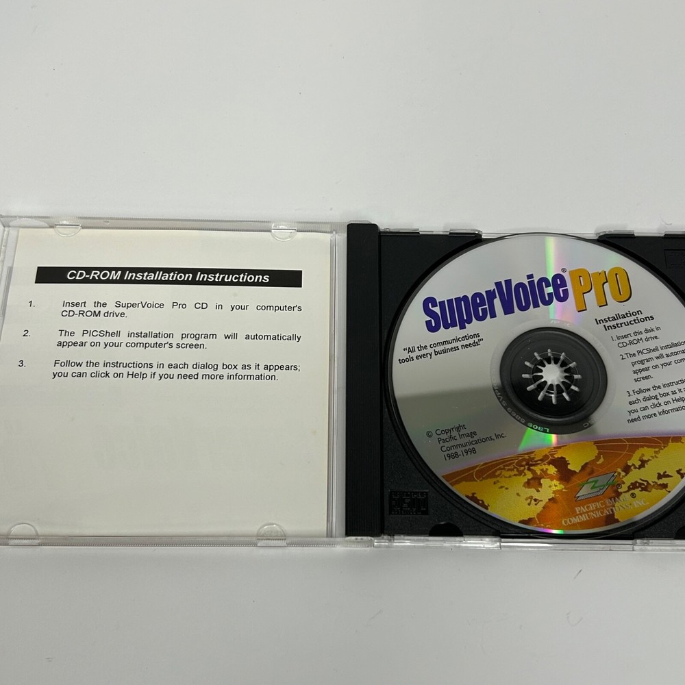 SuperVoice Pro 4.0 CD-ROM Windows 95 NT 4.0 Pacific Image Communications PC