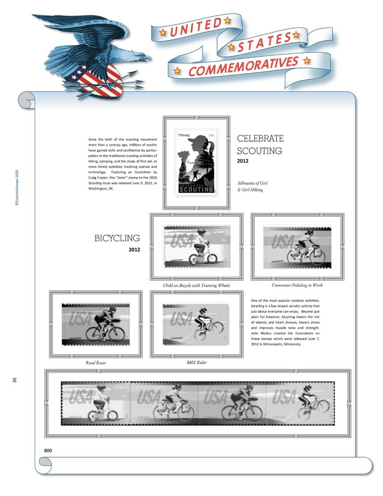 2012 U.S. Commemorative Singles COMPLETE Supplement (White Ace Alternative)