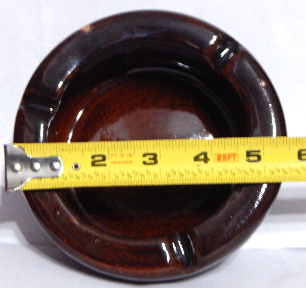 Stoneware 1960's Psychodelic Drip Ceramic Ashtray