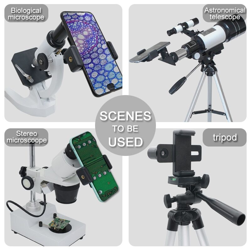 23.2mm Mounting Universal Microscope Stand Mount Bracket Adapter for Cellphone