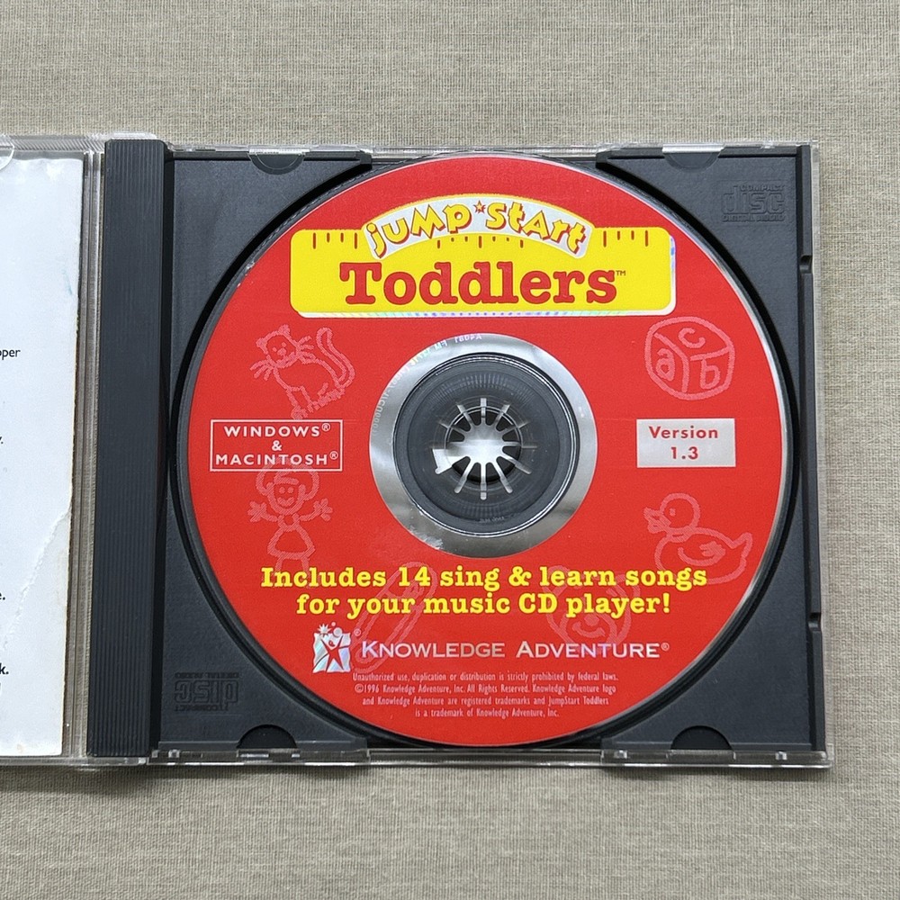 JumpStart Toddlers Version 1.3 (PC Windows / MAC 1996 CD-ROM) Learning Game 18mo