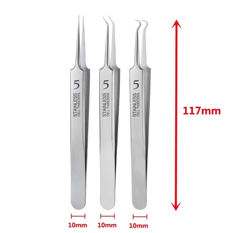1pc Ultra-Fine Blackhead Clip Tweezers Stainless Steel Pimple Extractor - NEW