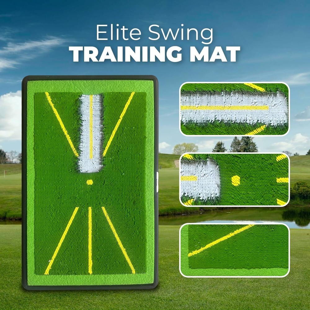 Golf Hitting Mat - 1-Second Detach System Golf Training Mat - Real Swing Path...