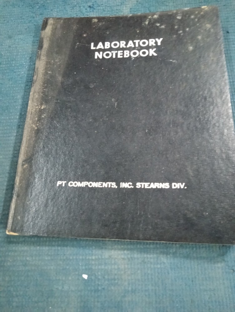 NEW Vintage Laboratory Notebook, PT Components Inc.