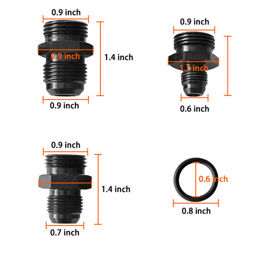 High Flow Inline Fuel Filter 100 Micron Cleanable AN6 AN8 AN10 Adapter Universal