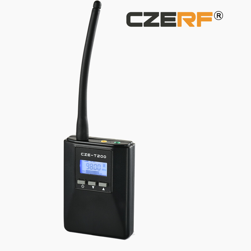 CZE-T200 Portable FM Transmitter Radio Broadcast Stereo Mono Power Adjustable