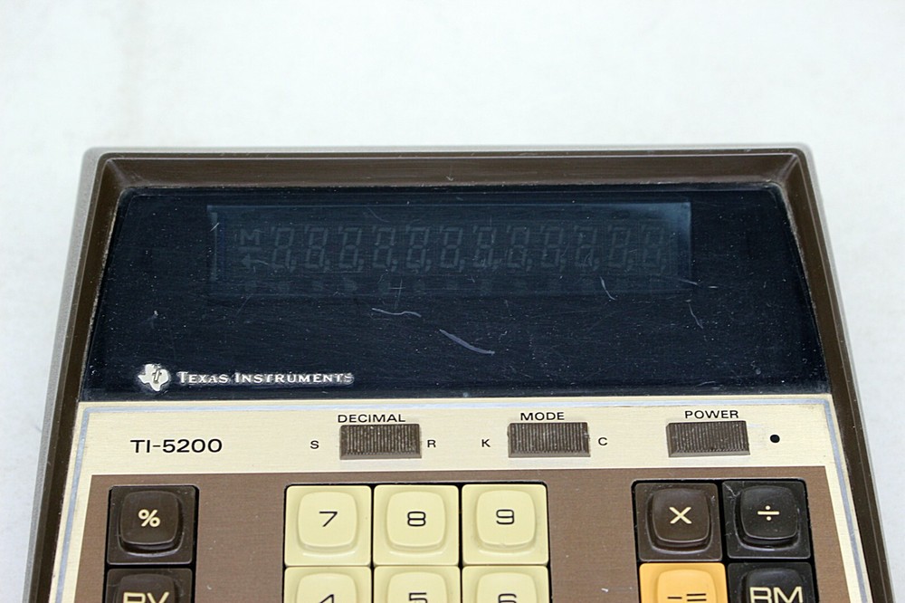 Texas Instruments TI-5200 Calculator With Power Adapter, Tested Working NICE