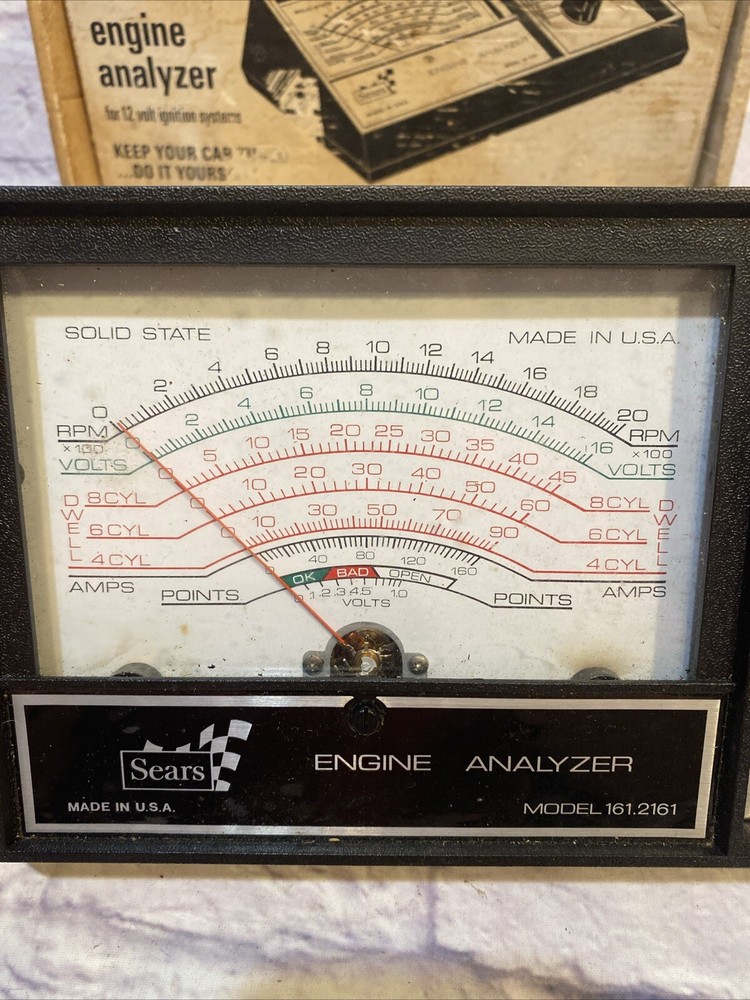 Vintage Sears Engine Analyzer Model 161-2161 - Untested Automobilia