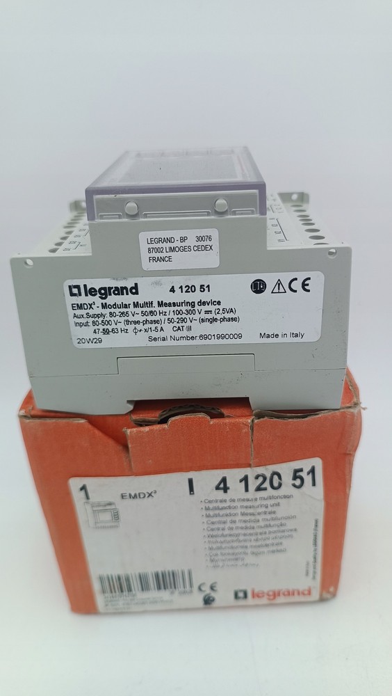 Legrand 412051 EMDX3 TH35 RS485 Network Parameter Analyzer