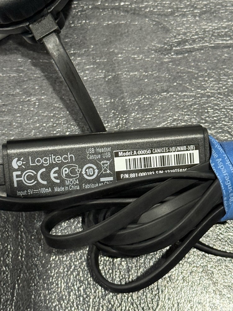 Logitech USB Wired On-ear Headset Mono Model A-00050 Excellent Working