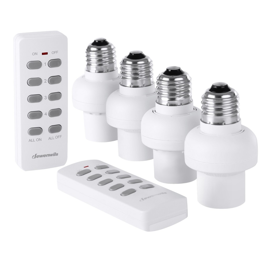 DEWENWILS Remote Control Lamp Socket E26/E27 Bulb Base Wireless Light Switch Kit