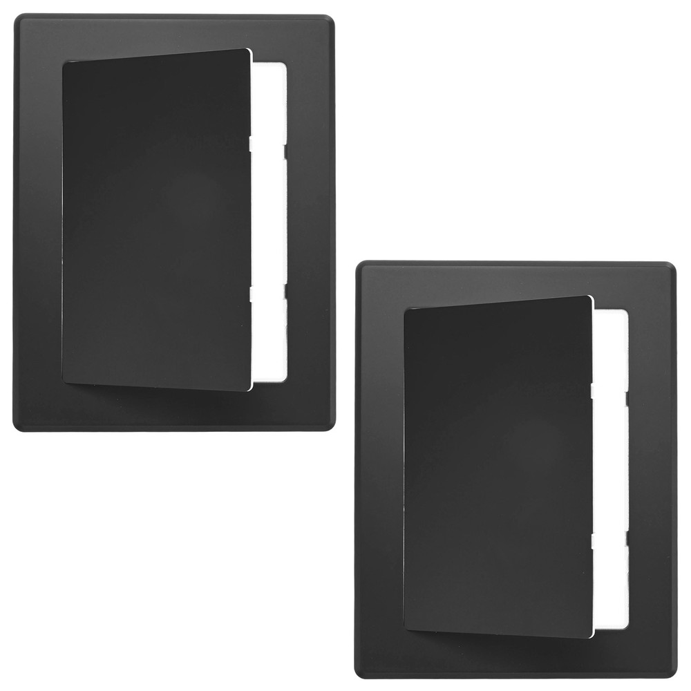 2-Pack Access Panel for Drywall, 7x5" Plastic Removable [Black, Rectangle]