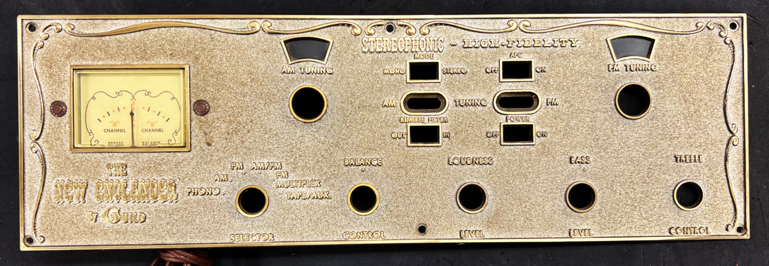 The New Englander by Guild Tube Amp & AM/FM Tuner Console Chassis