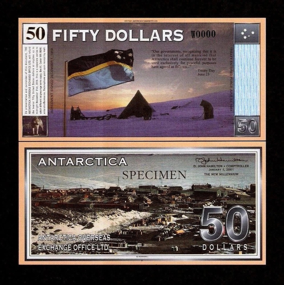 2001 Antarctica $50 Specimen