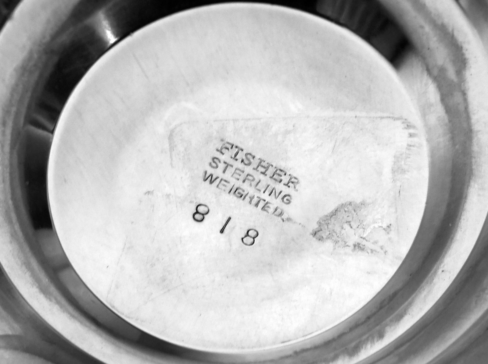 Fisher Candlesticks 818 Midcentury Modern Low American Sterling Silver