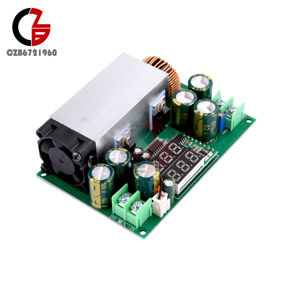 600W DC12-80V to DC2.5-50V 20A Adjustable Buck Step-Down Module With Display New
