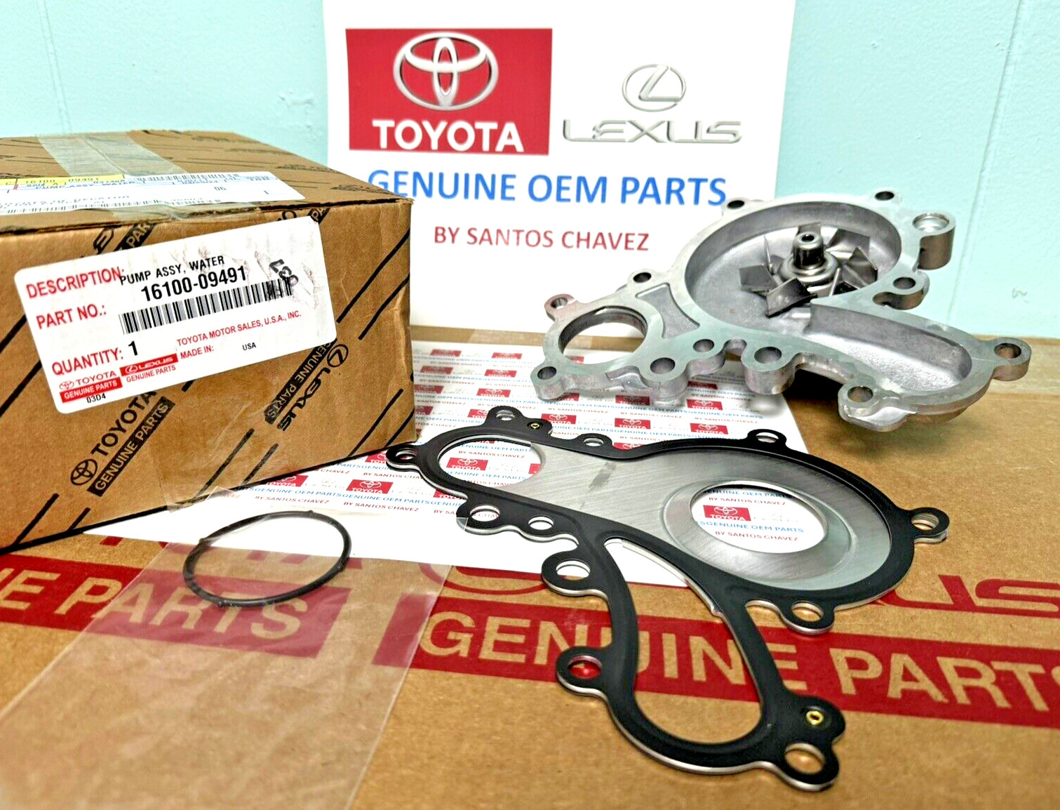 2007-2021 Toyota Tundra Engine Water Pump w/Gasket 5.7L V8 GENUINE OEM PART