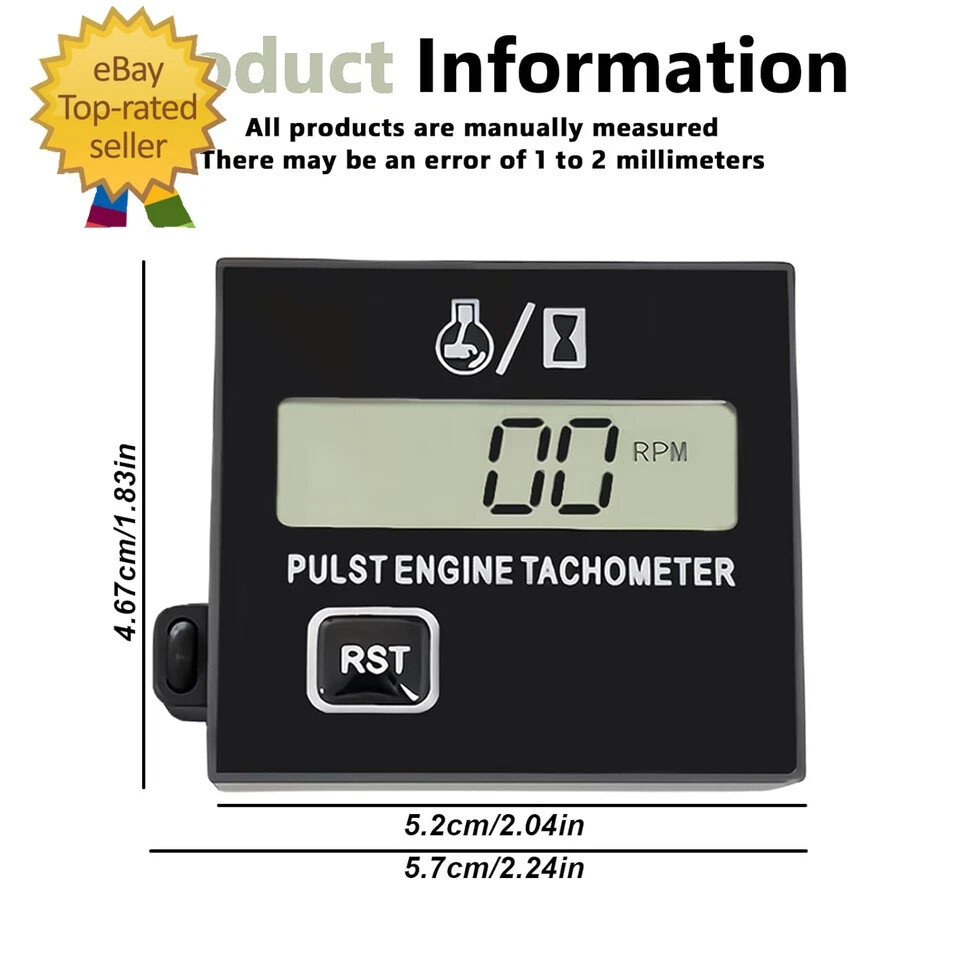 Digital Tachometer, Small Engine Tachometer, Digital Inductive Tachometer with C