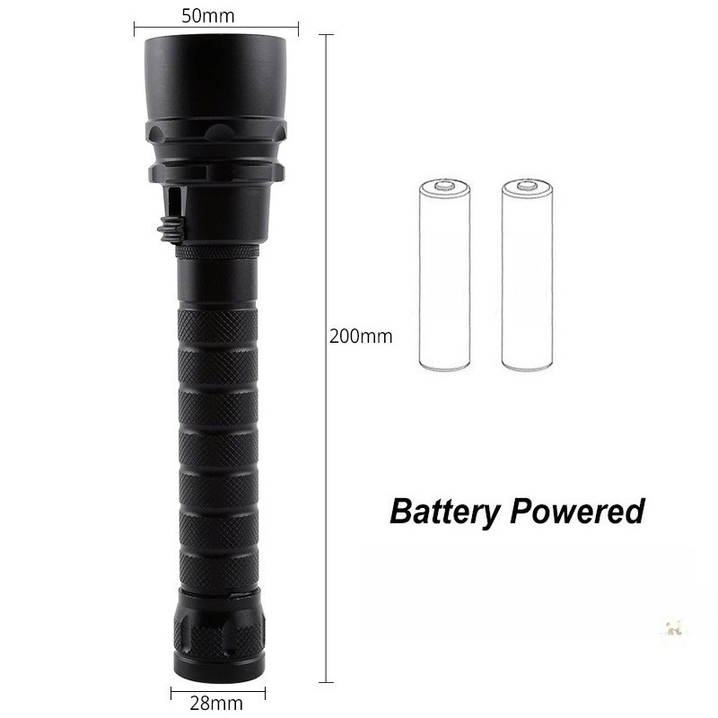 10000lM Diving Flashlight Torch Scuba Light UnderWater 220m Depth Flashlight
