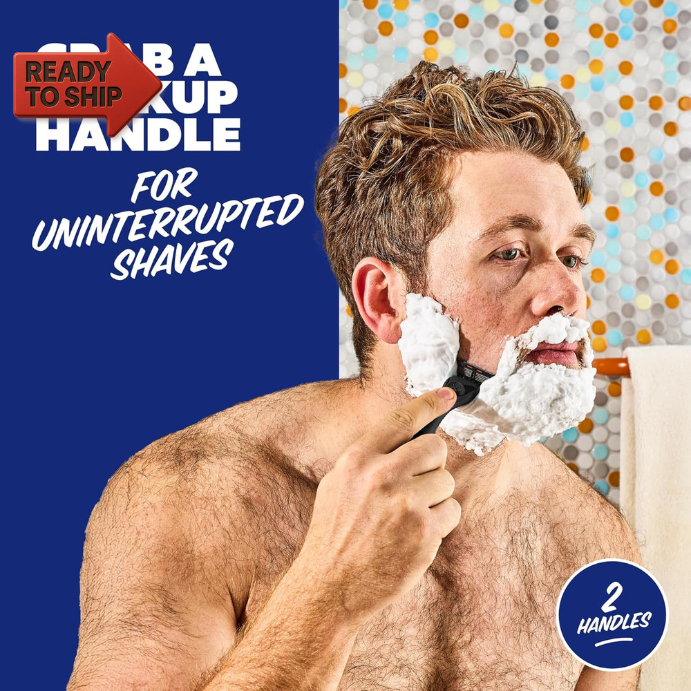 Razor Handle (2 Pack) Black | Replacement Razor Blade Handles