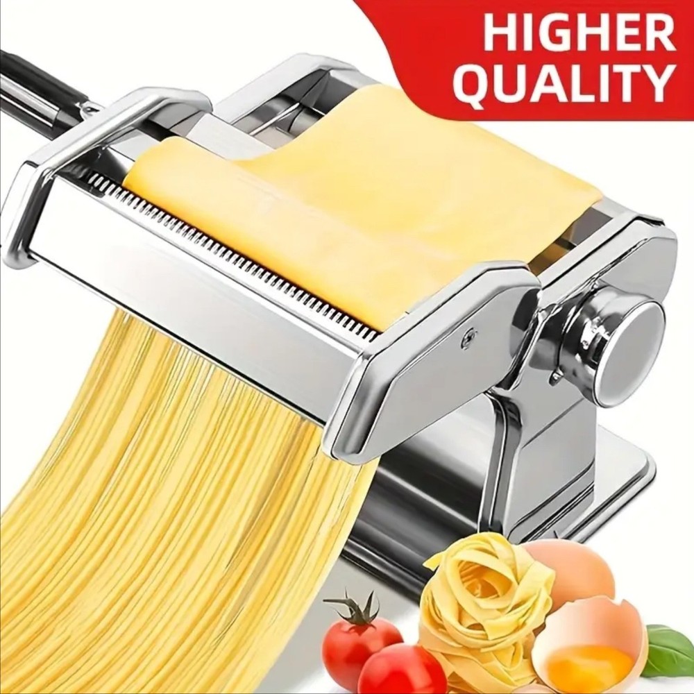 Spaghetti Maker, Pasta Machine with 8 Adjustable Thickness Settings