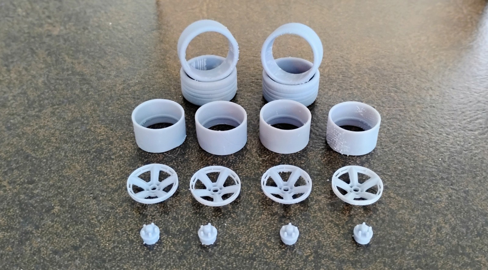 1/24 Scale Resin 20" American Racing Wheels & Michelin Tires 3d Printed