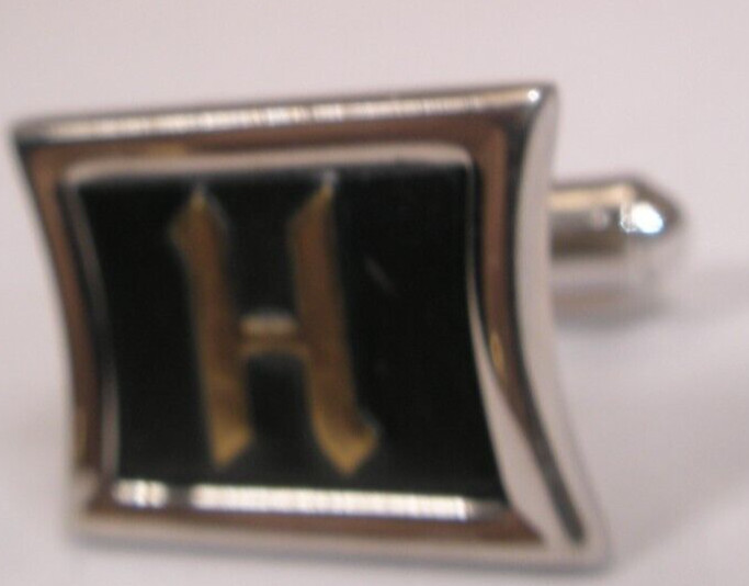 H Monogram Initial Letter SINGLE Vintage Cuff Link replace lost/broken zi63