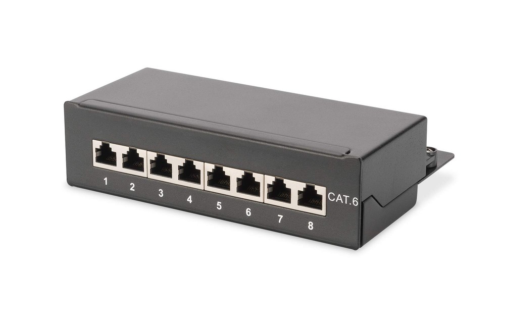 DIGITUS Desktop Patch Panel 8-Port/Cat.6 / Shielded/Cable Installation via LSA T