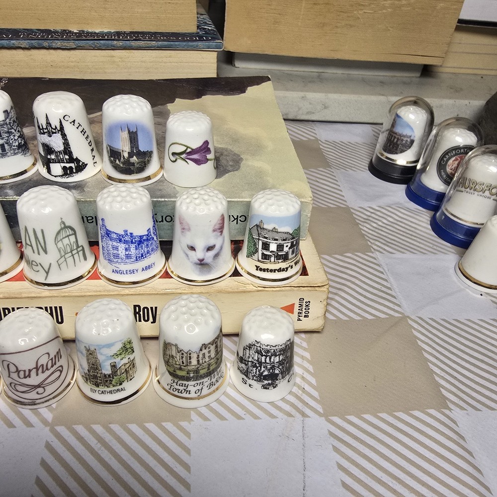19 Assorted Vintage Thimbles Novelty