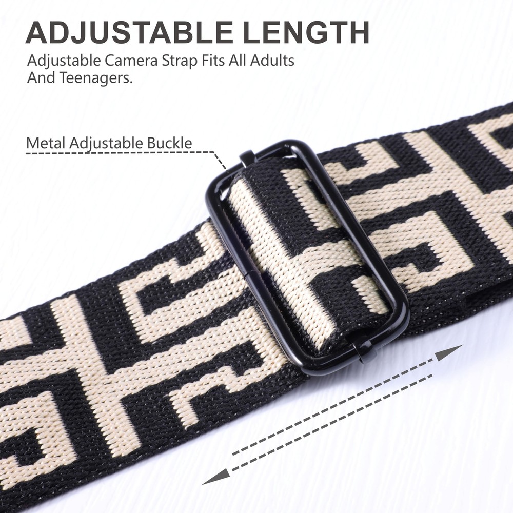 Adjustable Camera Strap - 2" Wide Top Layer Cowhide Head Camera Straps for Ph...