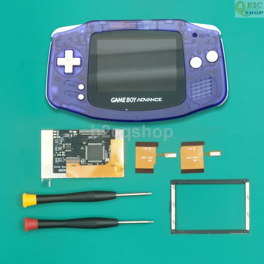 GBA GameBoy Advance IPS LCD Backlight Kit Drop in Easy to install NO SOLDER