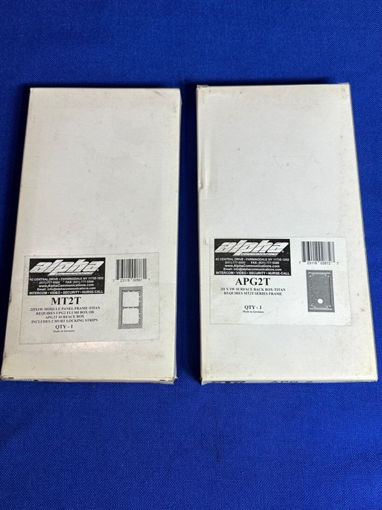 Alpha Communications MT2T Module Panel Frame & APG2T Surface Back Box
